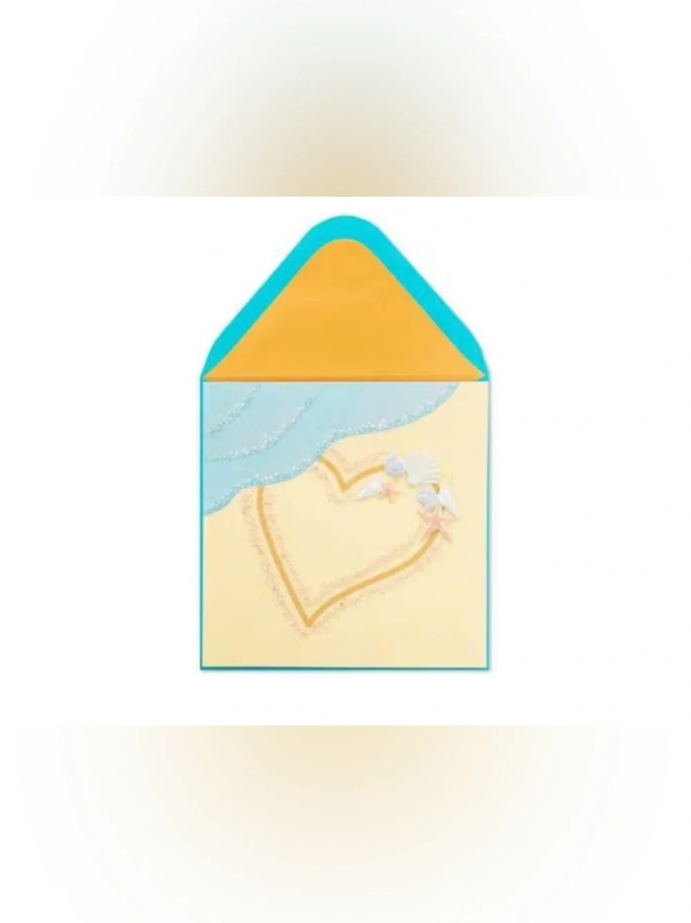 🆕Papyrus 3D Coastal Heart Greeting Card